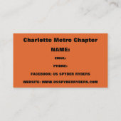 Charlotte Metro Chapter - Visitekaartjes 3 (Achterkant)
