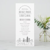 Charlotte | Modern deco huwelijksprogramma Kaart (Staand voorkant)