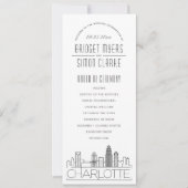 Charlotte | Modern deco huwelijksprogramma Kaart (Voorkant)