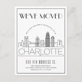 Charlotte Modern Deco | Nieuw Adres Aankondigingskaart