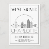 Charlotte Modern Deco | Nieuw adres Aankondigingskaart (Voorkant)