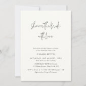 CHARLOTTE Modern Ivory Script-Vrijgezellenfeest Kaart (Voorkant)