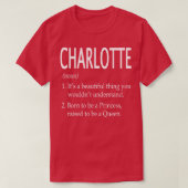 Charlotte Naam Gift 111 T-shirt (Design voorkant)