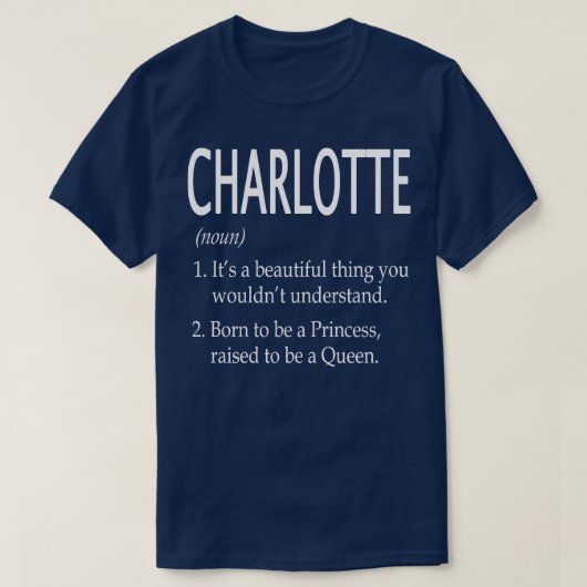 Charlotte Naam Gift 122 T-shirt (Design voorkant)