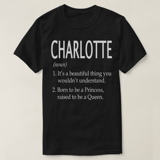 Charlotte Naam Gift 148 T-shirt (Design voorkant)