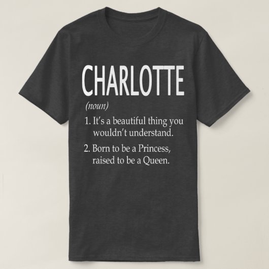 Charlotte Naam Gift 174 T-shirt (Design voorkant)