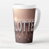 Charlotte Naam in Druppelend Goud Latte Mok (Rechterhoek)
