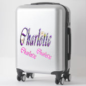 Charlotte naam logo's, sticker (Koffer)