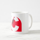 Charlotte Naam Monogrammed Minimal Zwart Koffiemok (Voorkant rechts)