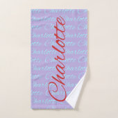 Charlotte naam patroonontwerp bad handdoek (Handdoek)