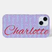 Charlotte naam patroonontwerp Case-Mate iPhone case (Achterkant (horizontaal))