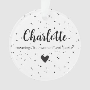 Charlotte Name Betekenis meisjes Minimale Modern Ornament