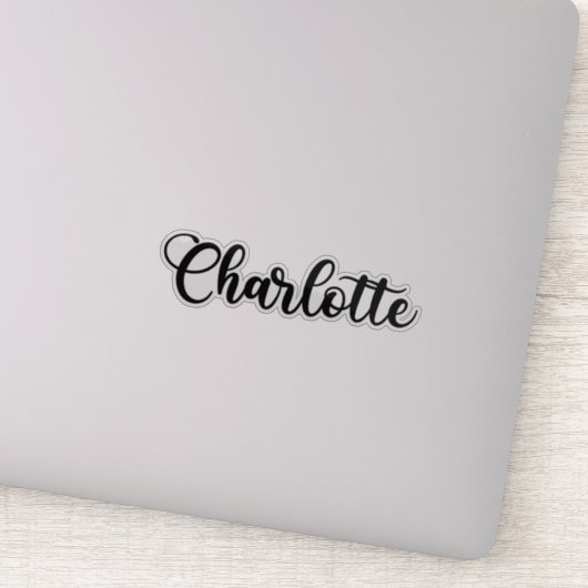 Charlotte Name - Handgeschreven kalligrafie Sticker (Detail)