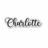 Charlotte Name - Handgeschreven kalligrafie Sticker (Voorkant)