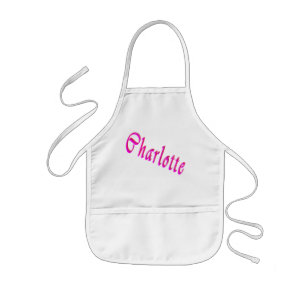 Charlotte Name Logo, Kinder Schort