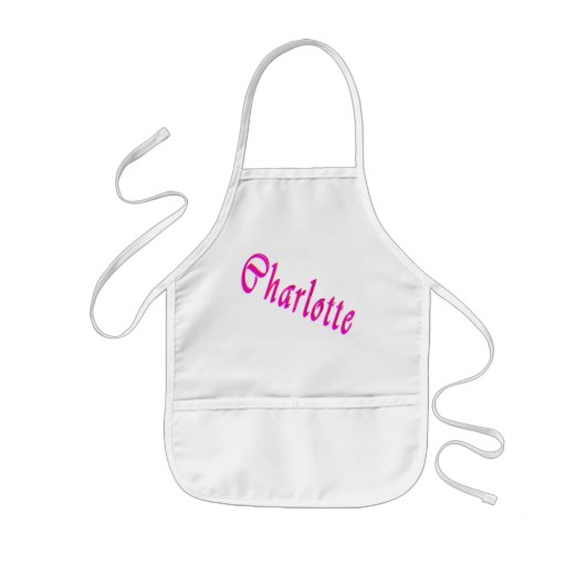 Charlotte Name Logo, Kinder Schort (Voorkant)