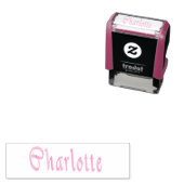 Charlotte Name Logo, Zelfinktende Stempel (In situ)