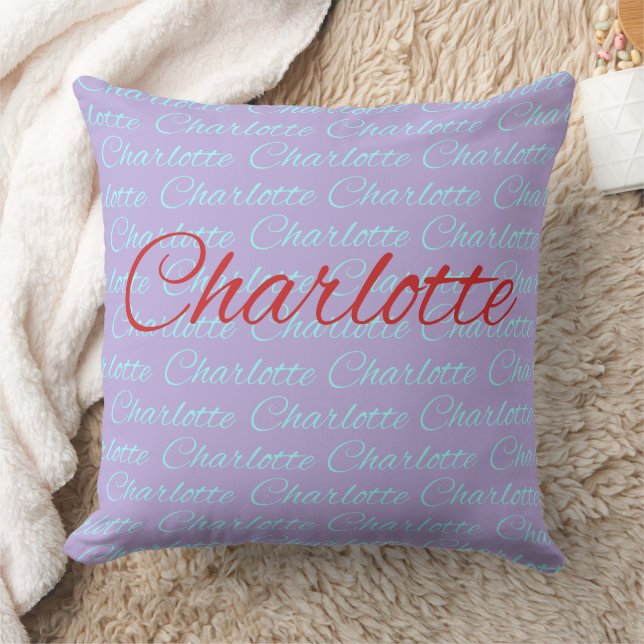 Charlotte Name Pattern Design Kussen (Deken)