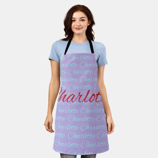 Charlotte Name Pattern Design Schort (Gedragen)