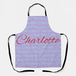 Charlotte Name Pattern Design Schort