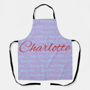 Charlotte Name Pattern Design Schort