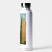 Charlotte NC Aquarel Skyline Reis Waterfles (Links)