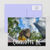 Charlotte NC Briefkaart (Voorkant / Achterkant)