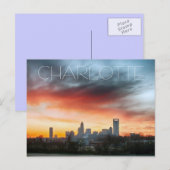 Charlotte NC Briefkaart (Voorkant / Achterkant)