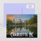 Charlotte NC Briefkaart (Voorkant / Achterkant)