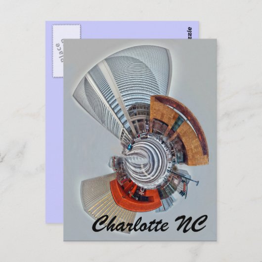 Charlotte NC Briefkaart (Voorkant / Achterkant)