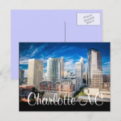 Charlotte NC Briefkaart (Voorkant / Achterkant)