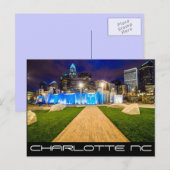 Charlotte NC Briefkaart (Voorkant / Achterkant)