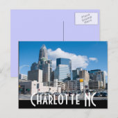 Charlotte NC Briefkaart (Voorkant / Achterkant)