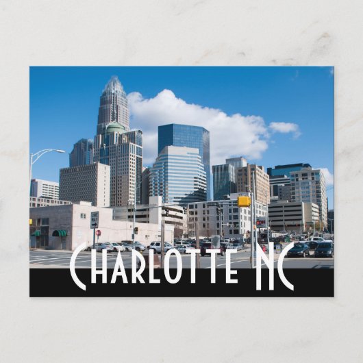 Charlotte NC Briefkaart (Voorkant)