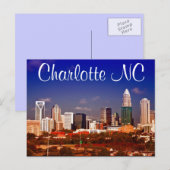Charlotte NC Briefkaart (Voorkant / Achterkant)