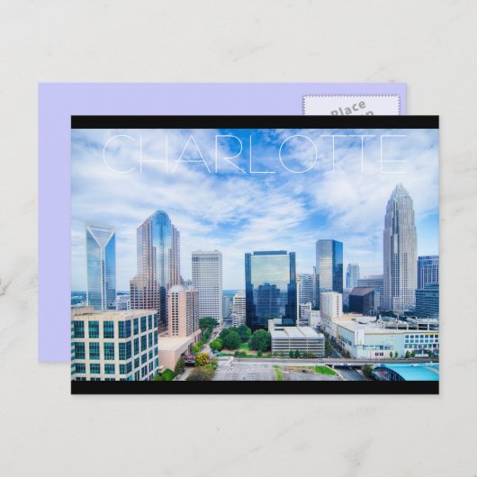 Charlotte NC Briefkaart (Voorkant / Achterkant)