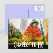 Charlotte NC Briefkaart (Voorkant / Achterkant)