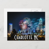 Charlotte NC Briefkaart (Voorkant / Achterkant)