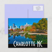 Charlotte NC Briefkaart (Voorkant / Achterkant)