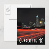 Charlotte NC Briefkaart (Voorkant / Achterkant)