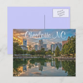 Charlotte NC Briefkaart (Voorkant / Achterkant)
