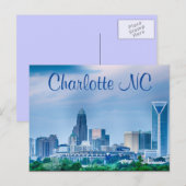 Charlotte NC Briefkaart (Voorkant / Achterkant)
