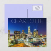 Charlotte NC Briefkaart (Voorkant / Achterkant)