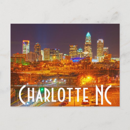 Charlotte NC Briefkaart (Voorkant)