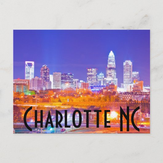 Charlotte NC Briefkaart (Voorkant)