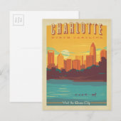 Charlotte, NC Briefkaart (Voorkant / Achterkant)