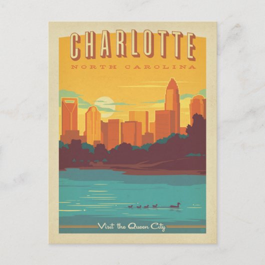 Charlotte, NC Briefkaart (Voorkant)