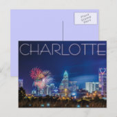 Charlotte NC Briefkaart (Voorkant / Achterkant)
