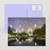 Charlotte NC Briefkaart (Voorkant / Achterkant)
