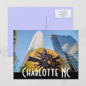 Charlotte NC Briefkaart (Voorkant / Achterkant)